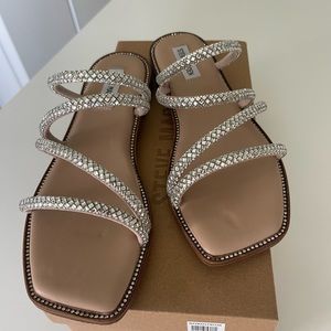 Steve Madden Rhinestone Sandals Sz 9 - image 1